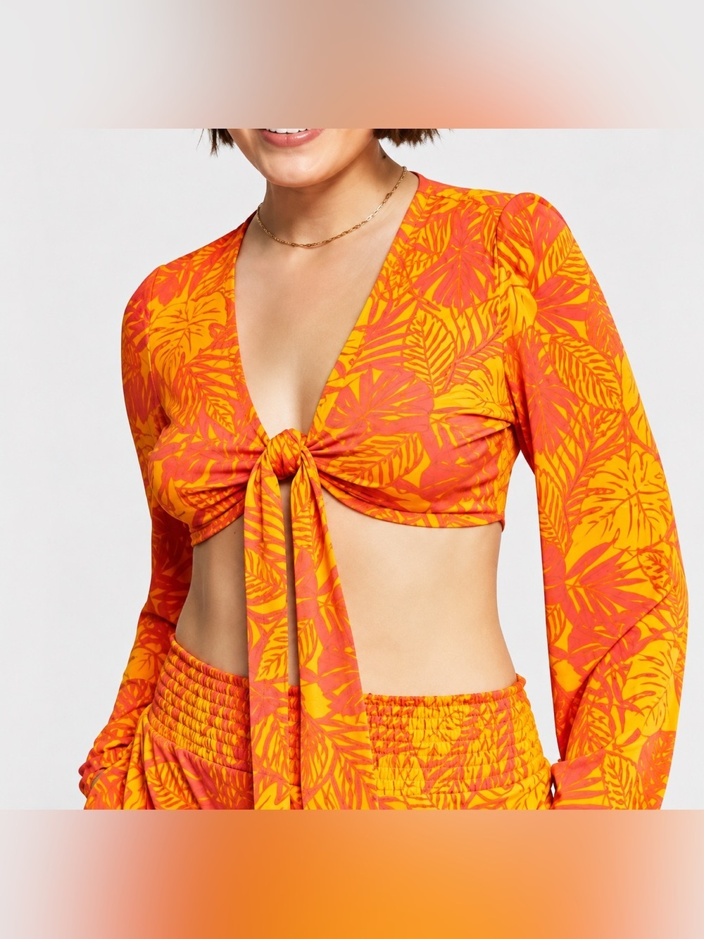 Bar III NWT tropical crop top, XS